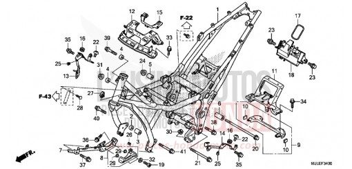 CARROSSERIE DE CHASSIS NC750SDE de 2014